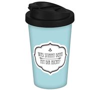 infinite by GEDA LABELS (INFKH) Tazza da caffè da asporto con scritta in lingua tedesca Was stimmt mit dir nicht 400ml