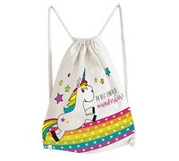 infinite by GEDA LABELS (INFKH) Turnbeutel Einhorn Bunt Wunderbar 33x42cm Sacca, 42 cm, Multicolore (Multicolor)
