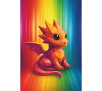 Infinite Color Dragon || Lined Notebook, 6x9, 120 Pages: Journal for Bright Ideas, Rainbow Reflections, or Daily Sparks