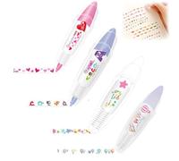 Infinite Decorative Pens, Animal Press Type Decorative Pens, DIY Cute Animals Press Type Decorative Pen for Scrapbooking, Cute Lace Diary Decoration Correction Tapes (4pcs Pattern)