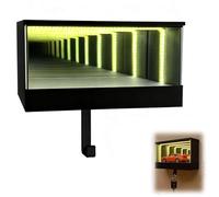 Infinite Garage Key Holder, Infinity Mirror LED Lamp Keychain with Tunnel Effect Light, 3D Keys Rack Wall-Mounted, Suitable for Cars Lovers, Suitable for Entrances, Corridors, Front Doors(1pc)