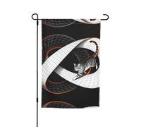 Infinite Loop - Bandiera da giardino a doppia faccia con gatto, 30,5 x 45,7 cm, decorazione da cortile per esterni, resistente allo sbiadimento, striscione decorativo stagionale per patio e prato