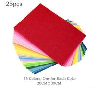 Infinite possibilità con quadrati in feltro di colore assortiti, perfetti per il fai da te (25 colori)