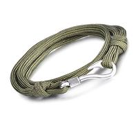 Infinite U, bracciale punk con ciondolo a forma di amo da pesca, per uomo e donna, in corda di nylon intrecciato colorato, lega di 4 fili, bracciale con ciondolo, bracciale da polso e Lega, colore: Gr