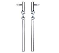 Infinite U Fashion 925 sterling Silver bar orecchini gocce pendente orecchini per donna/ragazza, colore: Argento
