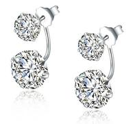 Infinite U Orecchini da donna 925 sterling silver doppio orecchini con diamanti ragazze più posteriore stile