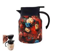Infinitne Vintage Floral Pattern Tea, Built-In Infuser, Insulated Tea Pot with Infuser,Temperature Control Teas Kettle for Loose Teas(C,800ml)