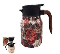 Infinitne Vintage Floral Pattern Tea, Built-In Infuser, Insulated Tea Pot with Infuser,Temperature Control Teas Kettle for Loose Teas(F,800ml)