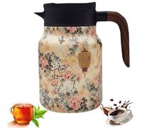 Infinitne Vintage Floral Pattern Tea - Built-in Infuser, Stainless Steel Teapot with Infuser, Temperature Control Tea Kettle for Loose Teas, Coffee Pot for Hot Drinks,Long Time Insulation (08,800ml)