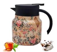 Infinitne Vintage Floral Pattern Tea - Built-in Infuser, Stainless Steel Teapot with Infuser, Temperature Control Tea Kettle for Loose Teas, Coffee Pot for Hot Drinks,Long Time Insulation (01,800ml)