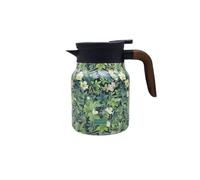 Infinitne Vintage Floral Pattern Teapot Built-in Infuser, 1000ml Vintage Floral Pattern Tea, Stainless Steel Teapots with Infuser, Temperature Control Tea Kettle for Loose Teas (Flowers and grass)