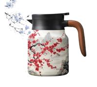 Infinitne Vintage Floral Teapot, Stainless Steel Teapot with Infuser, Temperature Control Tea Kettle for Loose Teas, Coffee Pot for Hot Drinks (#3,800ML)