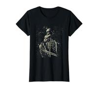 Infinito Amore scheletri Amante Gotico Strega Halloween Maglietta con Stampa Grafica Economica, Donna, Nero, XL