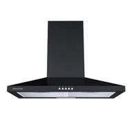 Infiniton CMPP-64NBH - Cappa da parete, 400 m3/h, larghezza 60 cm, 3 livelli di potenza, 2 filtri in alluminio, luce LED, B, nero
