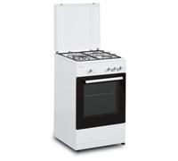 INFINITON Cucina a gas CC56BWC - Larghezza 50 cm, 3 Zone, Bianco, Bruciatori con sicurezza FFSD, compatibile gas naturale e Butano
