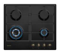 INFINITON GAS41RO - Placca a gas rustica, 4 zone, larghezza 60 cm, bruciatore SABAF