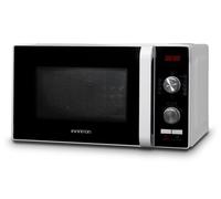 INFINITON MW- - Microonde, controllo digitale, Funzione Defrost, Interno ceramico, Porta in vetro, Sistema senza piatto girevole (MW-F201 | 700 W 20 L bianco)