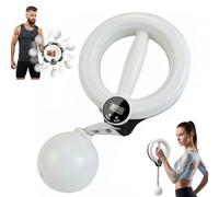 Infinity Arm Hoop - Cerchio Fitness per Braccia E Spalle, Attrezzo Intelligente per Tonificare Le Braccia Con Tracker Digitale Allenamento Con Manovella per Avambracci, Ideale per Palestra(White)