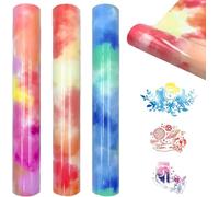 Infinity & Breathe 4 pellicole flessibili arcobaleno per plotter, tie-dye, nuvole, sfumatura di colore, pellicola per plotter tessile, pellicola per plotter fai da te, accessori per plotter fai da te