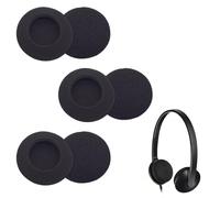 Infinity & Breathe 6 cuscinetti di ricambio per cuffie da 5 cm, in schiuma, colore nero, adatti per auricolari di diametro 4,8-5,3 cm, compatibili con cuffie Sennheiser