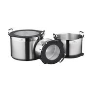 INFINITY CHEFS Batteria Di Pentole In Acciaio Inox 20/24/28cm Con Coperchi