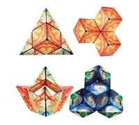 Infinity Cube - Cubo magnetico 3D anti-stress per bambini a partire da 8 anni e adulti, gioco di apprendimento IQ, dimensioni da viaggio 55 x 55 mm (B)