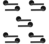 Infinity Decor 5 set di maniglie dritte a T per porta su rosetta a molla con chi