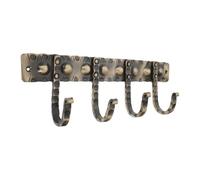Infinity Decor Appendiabiti da parete in ferro resistente, punteggiato, anticato, con 4 ganci, antiruggine, per appendere giacche, borse, cappelli e sciarpe