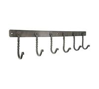 Infinity Decor Appendiabiti in ferro ritorto resistente (6 gambe) - Appendiabiti da parete antiruggine per appendere giacche, borse, cappelli e sciarpe