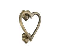 Infinity Decor Battente in ottone anticato a forma di cuore, in ottone massiccio di alta qualità, per porta d'ingresso e cancello