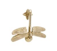 Infinity Decor Battente per porta a forma di libellula in ottone massiccio con finitura in ottone lucido, battente vintage per porta d'ingresso