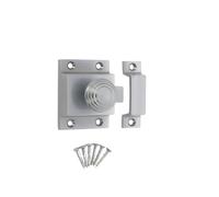Infinity Decor Chiusura a scatto in ottone massiccio, stile vintage, design a alveare per credenze da cucina, con manopola girevole a pollice, finitura cromata satinata, ideale per armadietti