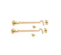 Infinity Decor Confezione da 2 chiavistelli in ottone lucido resistente, 200 mm, chiusura silenziosa per cancello, capanno, patio, finestra, giardino, cancello