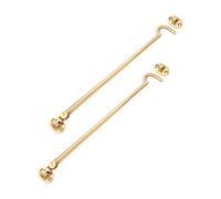 Infinity Decor Confezione da 2 chiavistelli in ottone lucido resistente, 300 mm, chiusura silenziosa per porte e cancelli da giardino, per un controllo sicuro e stabilizzato su cancelli, capanni