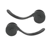 Infinity Decor Coppia di maniglie a leva antiche forgiate a mano, finitura nera opaca, set di tiri vintage per porte interne ed esterne