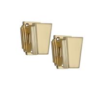 Infinity Decor Coppia di pomelli classici per porta a mortasa in stile Art Déco, set di maniglie in ottone lucido, ideali per porte esterne e interne