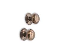 Infinity Decor Coppia di pomelli per porta tradizionali anticati martellati da 50 mm, per porte interne ed esterne