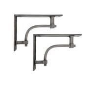 Infinity Decor Coppia di staffe per mensole in peltro resistente, in ghisa, triangolari, galleggianti, per libri, soggiorno, supporto esterno
