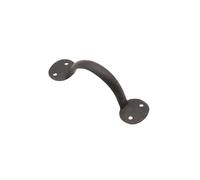 Infinity Decor Maniglia in ferro forgiato a mano curva D Penny End Pull Handle Vintage Design tradizionale finitura cera d'api 150 mm - Ideale per mobili da cucina e cassetti