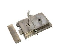 Infinity Decor Set di chiavistelli in ferro in stile tradizionale con finitura anticata, chiusura a chiave, ideale per porte interne o esterne