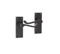 Infinity Decor Set di maniglie per porta in stile vittoriano con piastra posteriore, finitura nera opaca, maniglie interne a leva per porte interne ed esterne
