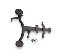 Infinity Decor Suffolk Penny End Thumb Door Latch Pack Set di chiavistello in ferro battuto da 20,3 cm - Chiavistello forgiato a mano per cancelli in legno, capannoni e porte del fienile