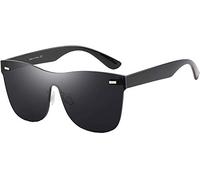 Infinity Fashion Colored Sunglasses, Polarized Full Mirror Lens Square Modern Sunglasses, Square Full Lens Colorful Sunglasses for Women Men Beach