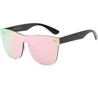 Infinity Fashion Colored Sunglasses, Polarized Full Mirror Lens Square Modern Sunglasses, Square Full Lens Colorful Sunglasses for Women Men Beach
