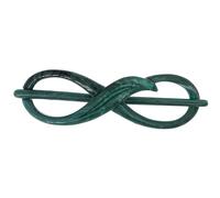Infinity, fermaglio libellula in verde foresta, lunghezza 8 cm, acetato, prodotto in Germania, delicato sui capelli, senza metallo, 1 pezzo