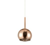 INFINITY-G R Sospensione 1 luce struttura in metallo Rame con vetro rame attacco E27 diametro 25cm senza base