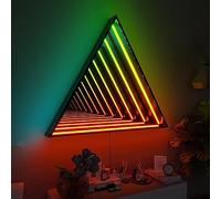 Infinity Lamp Tunnel Mirrors - Luce artistica da parete RGB che cambia colore, decorazione unica da tavolo per giochi per stanza sensoriale e configurazione di gioco