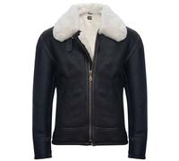 Infinity Leather Aviator Marrone Crema B3 Shearling Montone Bomber in Pelle Giacca Volante Pilota Uomo L