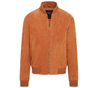 Infinity Leather Giacca Bomber MA-1 Uomo Pelle Scamosciata Marrone