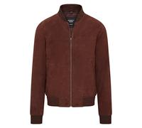 Infinity Leather Giacca Bomber Uomo In Camoscio Marrone MA-1 In Pelle 100%